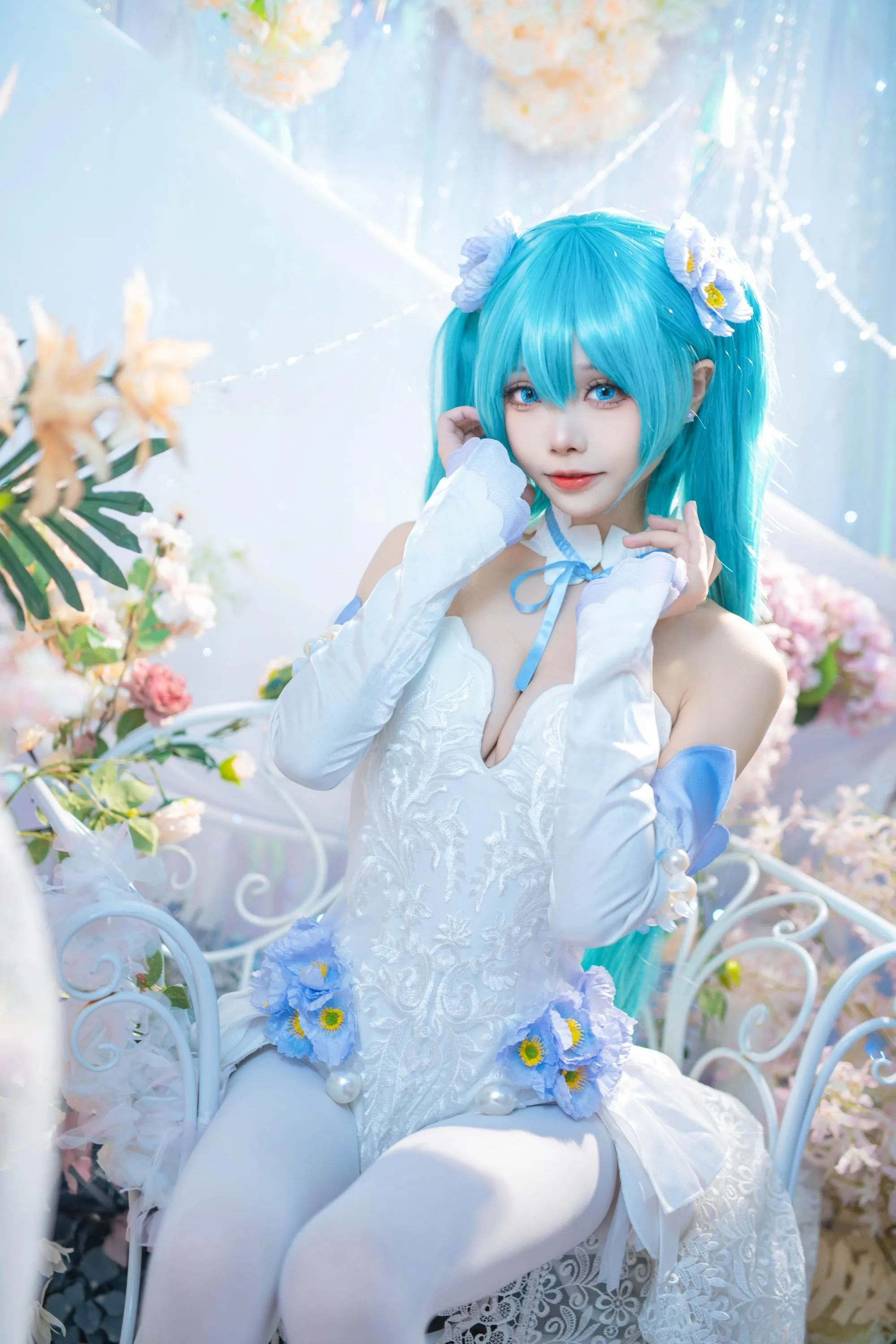 艾西Aiwest – NO.011 初音 粉蝶花 [42P]插图4